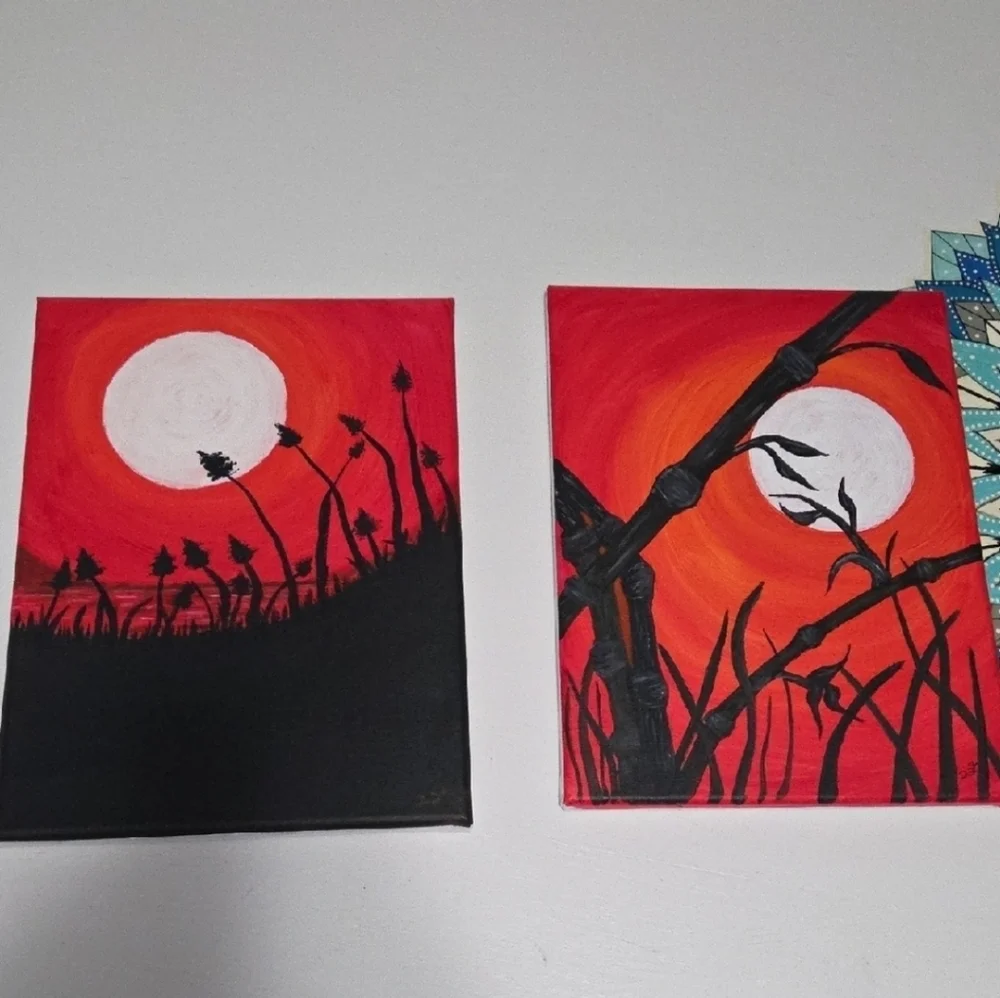 Bamboo Sunset🎨 - Original Artwork